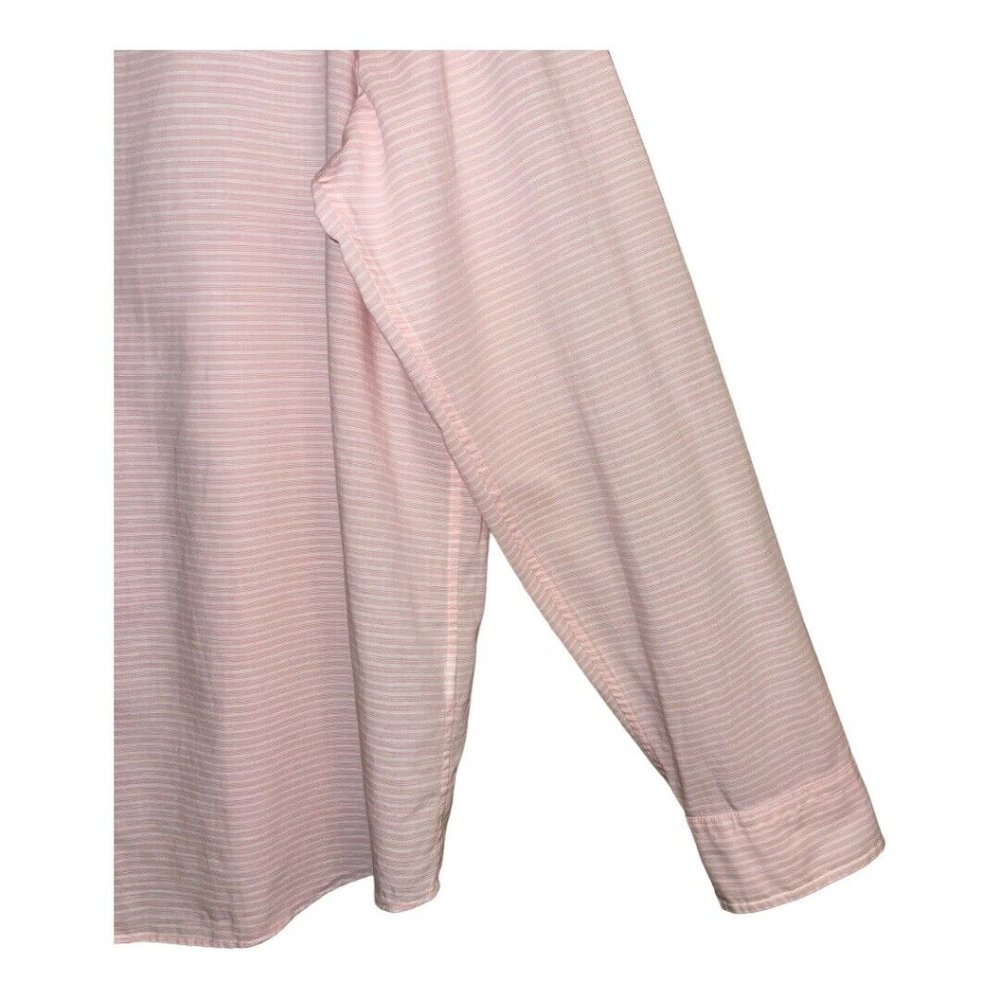 Vineyard Vines Men Slim Fit Cooper Shirt XL Pink Pinstripe Collared Cotton Linen - Picture 8 of 15